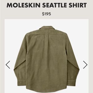 Filson moleskin Seattle shirt